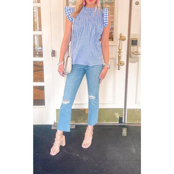 HIDDEN Denim - NEW HIDDEN happi high rise cropped flare jean in medium wash